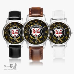 Irish House of DILLON Irish Coat of Arms Irish Watch Leather Strap Classic Quartz Watch