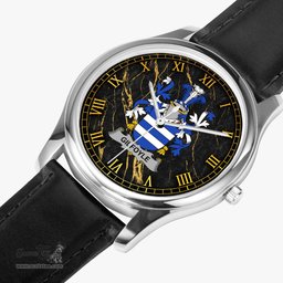 Irish Gilfoyle or McGilfoyle Irish Coat of Arms Irish Watch Leather Strap Classic Quartz Watch