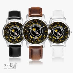 Irish House of MACBRADY Irish Coat of Arms Irish Watch Leather Strap Classic Quartz Watch