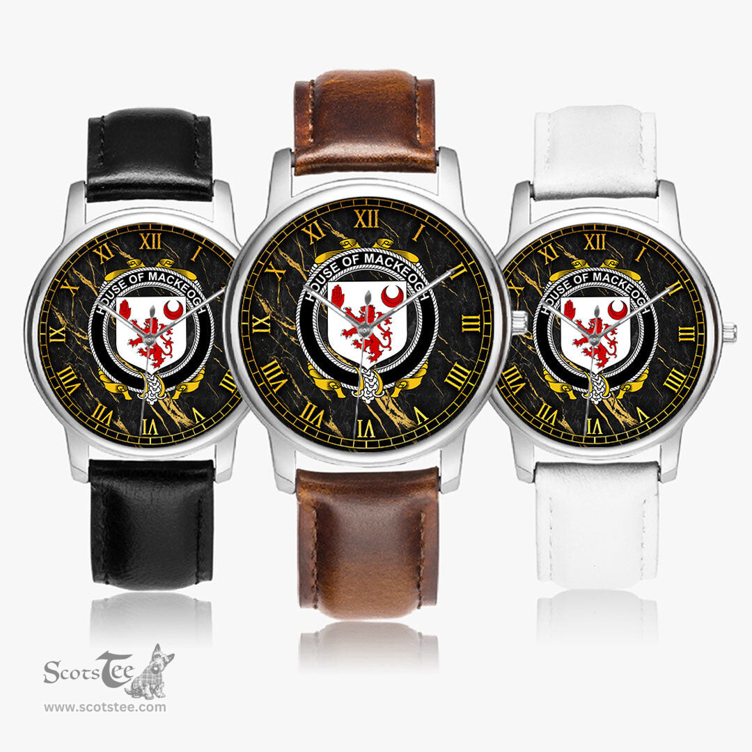 Irish House of MACKEOGH Irish Coat of Arms Irish Watch Leather Strap Classic Quartz Watch
