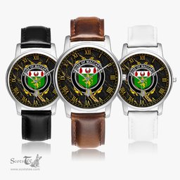 Irish House of MACCARTAN Irish Coat of Arms Irish Watch Leather Strap Classic Quartz Watch