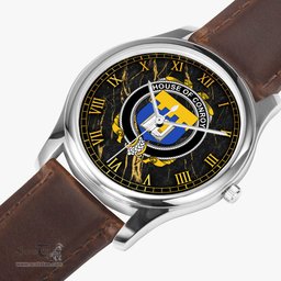 Irish House of CONROY O MULCONRY Irish Coat of Arms Irish Watch Leather Strap Classic Quartz Watch