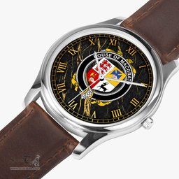 Irish House of MACGRATH Irish Coat of Arms Irish Watch Leather Strap Classic Quartz Watch