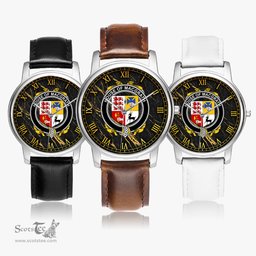 Irish House of MACGRATH Irish Coat of Arms Irish Watch Leather Strap Classic Quartz Watch