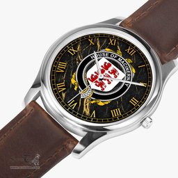 Irish House of MACiNERNEY Irish Coat of Arms Irish Watch Leather Strap Classic Quartz Watch