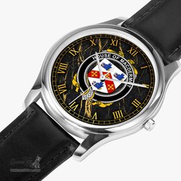 Irish House of MACDERMOT Irish Coat of Arms Irish Watch Leather Strap Classic Quartz Watch