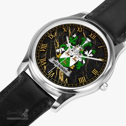 Irish HawkinsIII Irish Coat of Arms Irish Watch Leather Strap Classic Quartz Watch