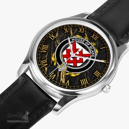 Irish House of BLAKE Irish Coat of Arms Irish Watch Leather Strap Classic Quartz Watch