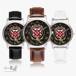Irish House of BLAKE Irish Coat of Arms Irish Watch Leather Strap Classic Quartz Watch