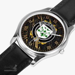 Irish House of MACGARRY Irish Coat of Arms Irish Watch Leather Strap Classic Quartz Watch