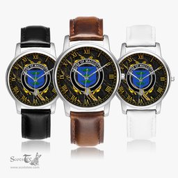 Irish House of MACCOTTER Irish Coat of Arms Irish Watch Leather Strap Classic Quartz Watch