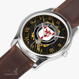 Irish House of MACGEOGHEGAN Irish Coat of Arms Irish Watch Leather Strap Classic Quartz Watch