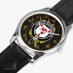 Irish House of MACGEOGHEGAN Irish Coat of Arms Irish Watch Leather Strap Classic Quartz Watch