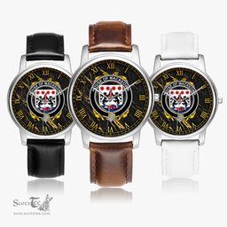 Irish House of MACKEOWN Irish Coat of Arms Irish Watch Leather Strap Classic Quartz Watch