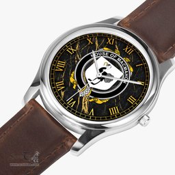 Irish House of MACMAHON Oriel Irish Coat of Arms Irish Watch Leather Strap Classic Quartz Watch