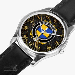 Irish House of CUSACK Irish Coat of Arms Irish Watch Leather Strap Classic Quartz Watch