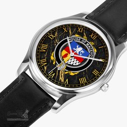 Irish House of MACEVOY Irish Coat of Arms Irish Watch Leather Strap Classic Quartz Watch