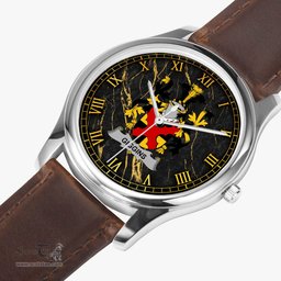 Irish Giggins Irish Coat of Arms Irish Watch Leather Strap Classic Quartz Watch