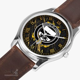 Irish House of JORDAN Irish Coat of Arms Irish Watch Leather Strap Classic Quartz Watch