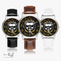 Irish House of JORDAN Irish Coat of Arms Irish Watch Leather Strap Classic Quartz Watch
