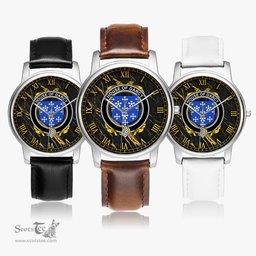 Irish House of DARCY Irish Coat of Arms Irish Watch Leather Strap Classic Quartz Watch