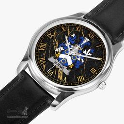 Irish Hodge Irish Coat of Arms Irish Watch Leather Strap Classic Quartz Watch
