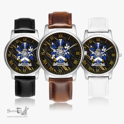 Irish Hodge Irish Coat of Arms Irish Watch Leather Strap Classic Quartz Watch