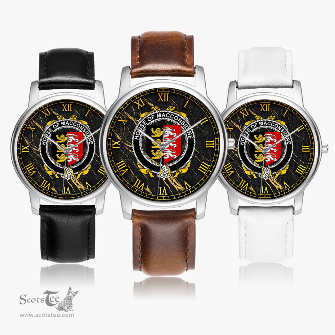 Irish House of MACCONSIDINE Irish Coat of Arms Irish Watch Leather Strap Classic Quartz Watch