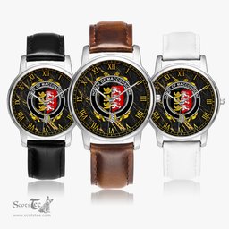 Irish House of MACCONSIDINE Irish Coat of Arms Irish Watch Leather Strap Classic Quartz Watch