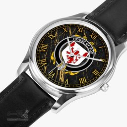 Irish House of FOX Irish Coat of Arms Irish Watch Leather Strap Classic Quartz Watch