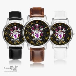 Irish McMore or More Irish Coat of Arms Irish Watch Leather Strap Classic Quartz Watch