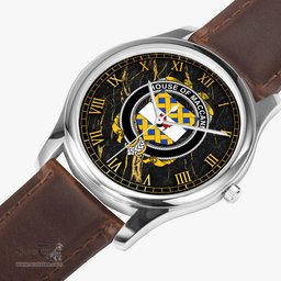 Irish House of MACCANN Irish Coat of Arms Irish Watch Leather Strap Classic Quartz Watch
