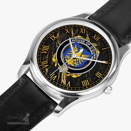 Irish House of O DUNN Irish Coat of Arms Irish Watch Leather Strap Classic Quartz Watch