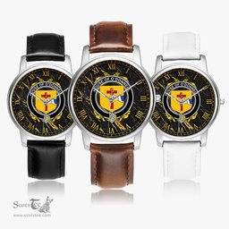 Irish House of O DONNELL Irish Coat of Arms Irish Watch Leather Strap Classic Quartz Watch