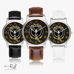 Irish House of MANGAN Irish Coat of Arms Irish Watch Leather Strap Classic Quartz Watch