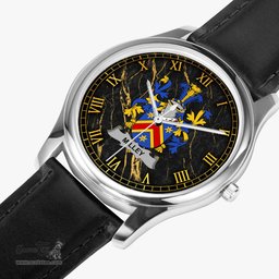 Irish Milley or O Millea Irish Coat of Arms Irish Watch Leather Strap Classic Quartz Watch