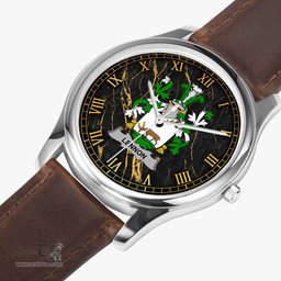 Irish Lennon or O Lennon Irish Coat of Arms Irish Watch Leather Strap Classic Quartz Watch