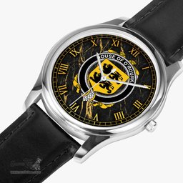 Irish House of O ROURKE Irish Coat of Arms Irish Watch Leather Strap Classic Quartz Watch