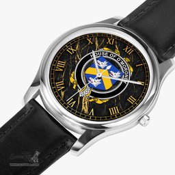 Irish House of O MORONEY Irish Coat of Arms Irish Watch Leather Strap Classic Quartz Watch