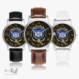 Irish House of O KELLY Irish Coat of Arms Irish Watch Leather Strap Classic Quartz Watch