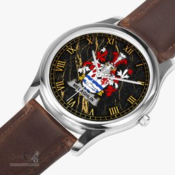 Irish Melaghlin or O Melaghlin Irish Coat of Arms Irish Watch Leather Strap Classic Quartz Watch
