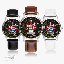 Irish Melaghlin or O Melaghlin Irish Coat of Arms Irish Watch Leather Strap Classic Quartz Watch