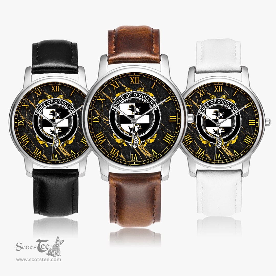 Irish House of O SULLIVAN Beare Irish Coat of Arms Irish Watch Leather Strap Classic Quartz Watch