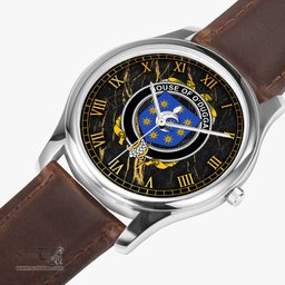 Irish House of O DUGGAN Irish Coat of Arms Irish Watch Leather Strap Classic Quartz Watch