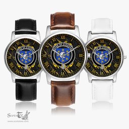 Irish House of O DUGGAN Irish Coat of Arms Irish Watch Leather Strap Classic Quartz Watch