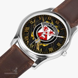 Irish House of O CASSIDY Irish Coat of Arms Irish Watch Leather Strap Classic Quartz Watch