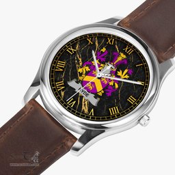 Irish Hyde Irish Coat of Arms Irish Watch Leather Strap Classic Quartz Watch