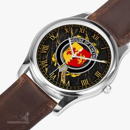 Irish House of O HEYNE Irish Coat of Arms Irish Watch Leather Strap Classic Quartz Watch