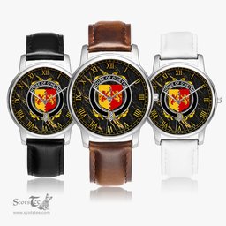 Irish House of O HEYNE Irish Coat of Arms Irish Watch Leather Strap Classic Quartz Watch