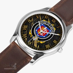Irish House of O MEARA Irish Coat of Arms Irish Watch Leather Strap Classic Quartz Watch